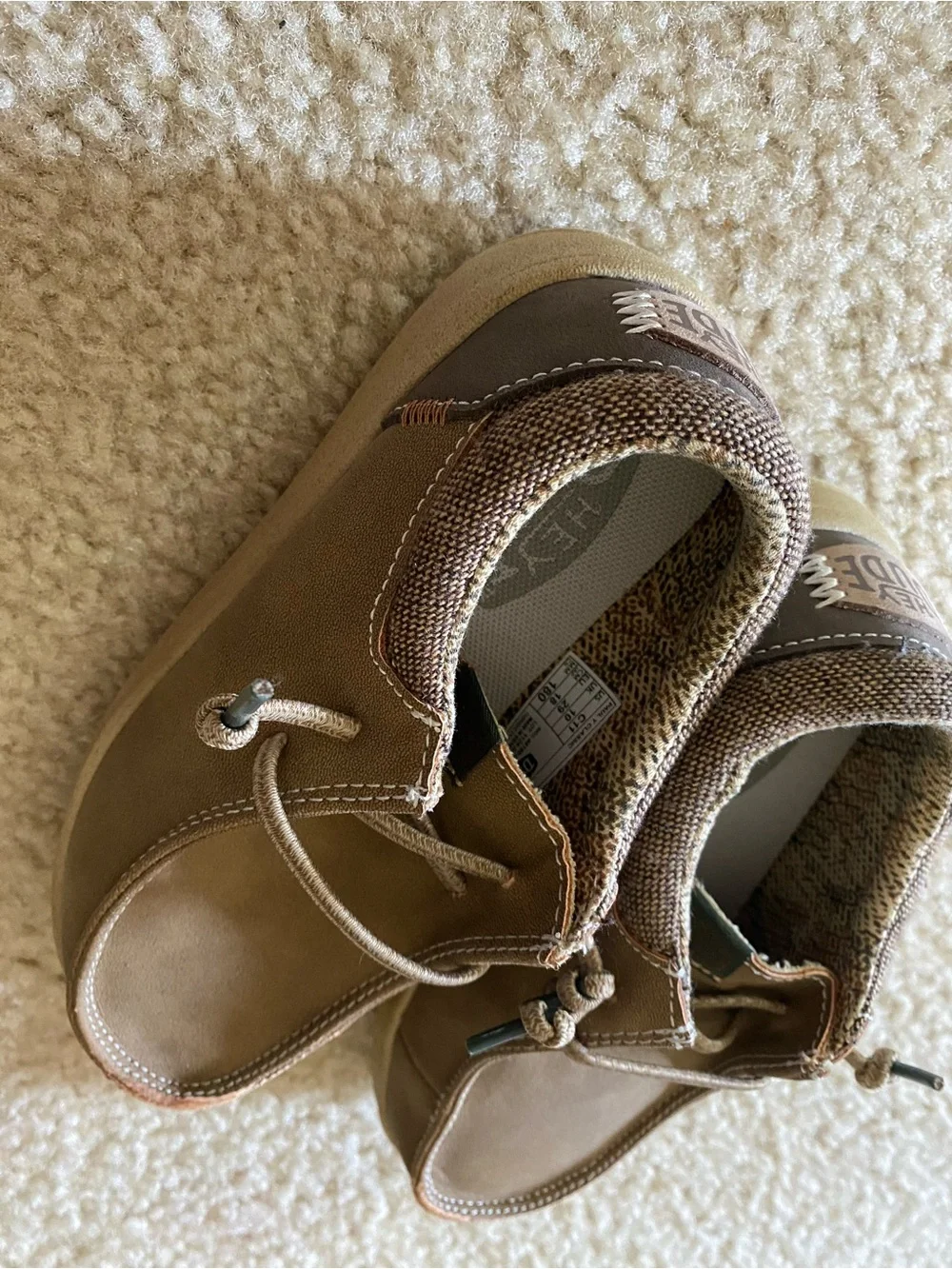 Hey DudeToddlersTan Canvas Boat Shoes